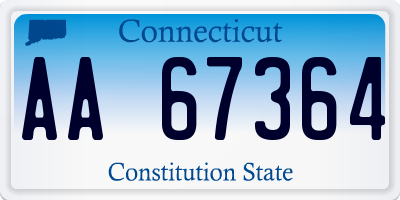 CT license plate AA67364