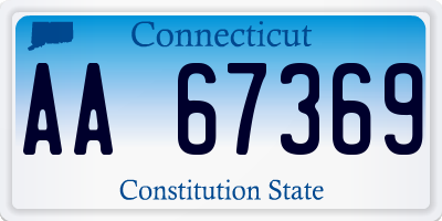 CT license plate AA67369