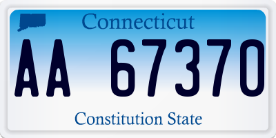 CT license plate AA67370