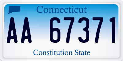 CT license plate AA67371