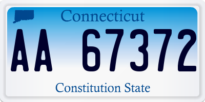 CT license plate AA67372