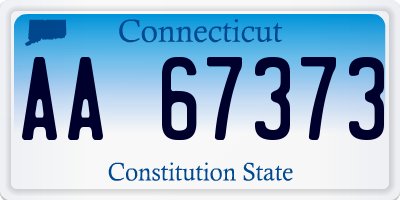 CT license plate AA67373