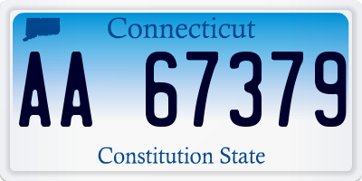 CT license plate AA67379