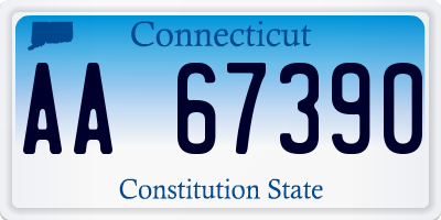 CT license plate AA67390