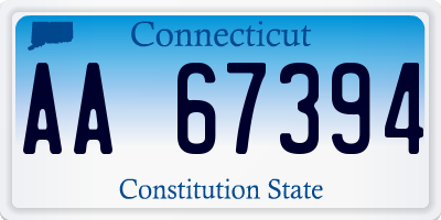 CT license plate AA67394