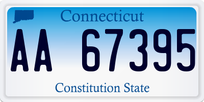 CT license plate AA67395