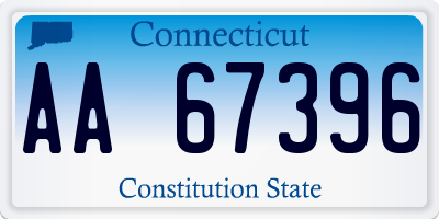 CT license plate AA67396