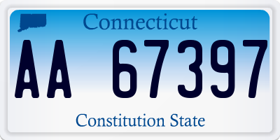 CT license plate AA67397