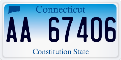 CT license plate AA67406