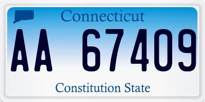 CT license plate AA67409