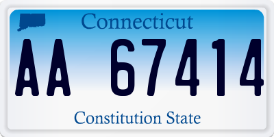 CT license plate AA67414