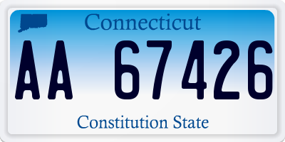 CT license plate AA67426