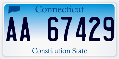 CT license plate AA67429