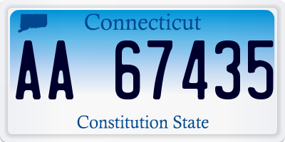 CT license plate AA67435