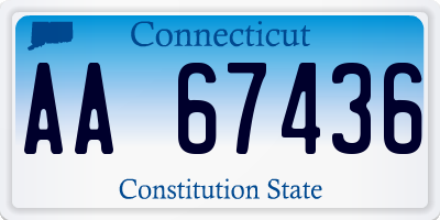 CT license plate AA67436