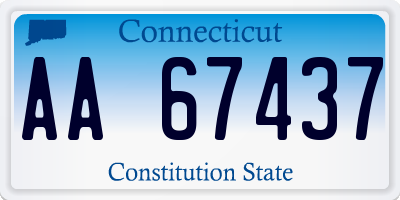 CT license plate AA67437