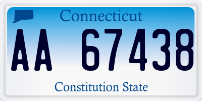 CT license plate AA67438