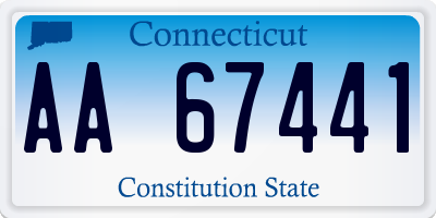 CT license plate AA67441