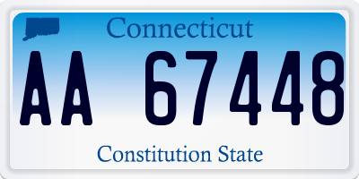 CT license plate AA67448