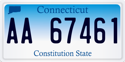 CT license plate AA67461