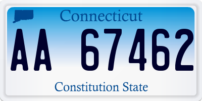 CT license plate AA67462