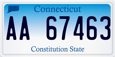 CT license plate AA67463