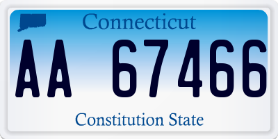 CT license plate AA67466