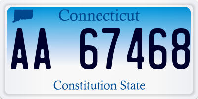 CT license plate AA67468