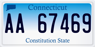 CT license plate AA67469