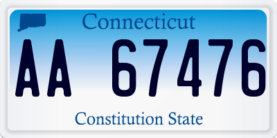CT license plate AA67476