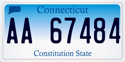 CT license plate AA67484