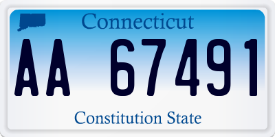 CT license plate AA67491