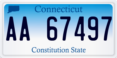 CT license plate AA67497