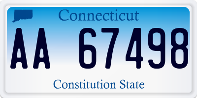 CT license plate AA67498