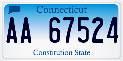 CT license plate AA67524