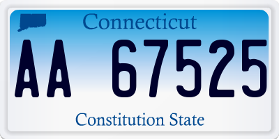 CT license plate AA67525