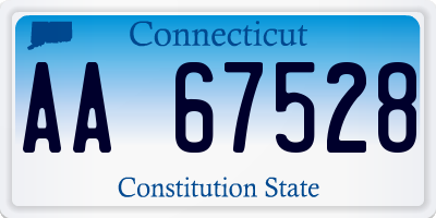 CT license plate AA67528