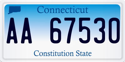 CT license plate AA67530