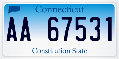 CT license plate AA67531