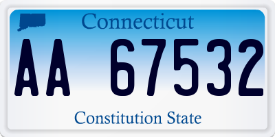 CT license plate AA67532