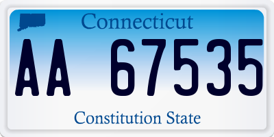 CT license plate AA67535