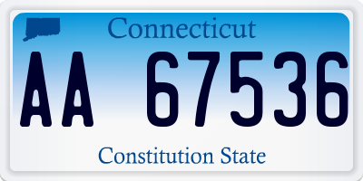 CT license plate AA67536