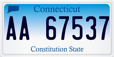 CT license plate AA67537