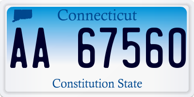 CT license plate AA67560