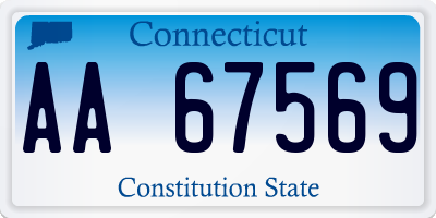 CT license plate AA67569