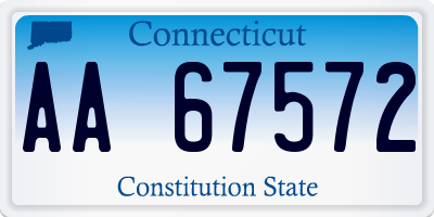 CT license plate AA67572