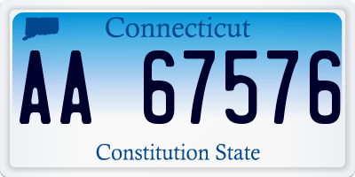 CT license plate AA67576