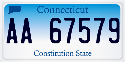 CT license plate AA67579