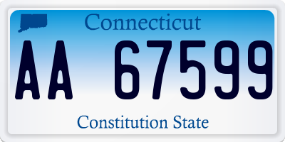 CT license plate AA67599