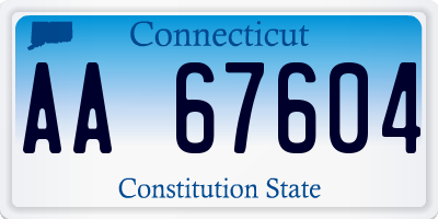 CT license plate AA67604